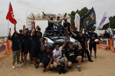 Orly Terranova - Felipe Palmeiro. Primer puesto, clasificación general, autos. Rally de Túnez (2009). Campeonato del Mundo de Rally Cross Country.